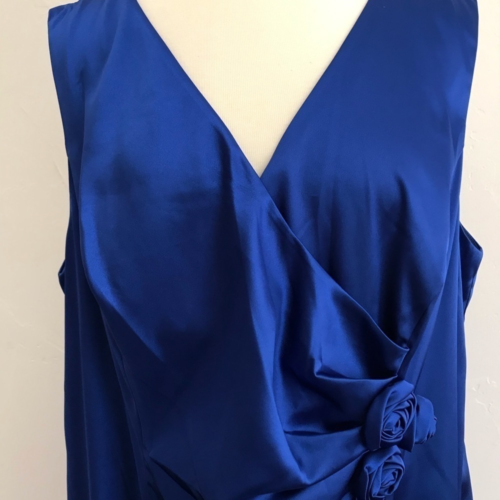 Blue Satin Dress
